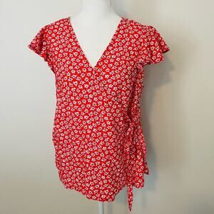 Old Navy Wrap Flutter Sleeve Top